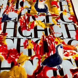 Carolina herrera square silk scarf